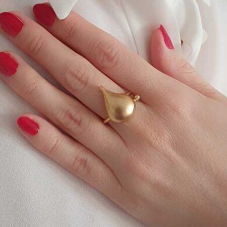 Helen Gold Plated Waterdrop Design Ring