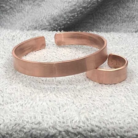 Plain Model Copper Bracelet And Ring Set