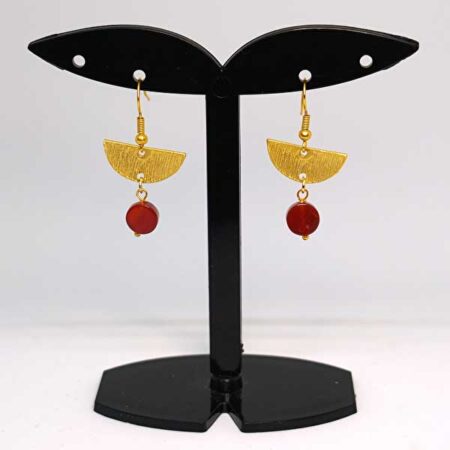 Semicircle Agate Earrings