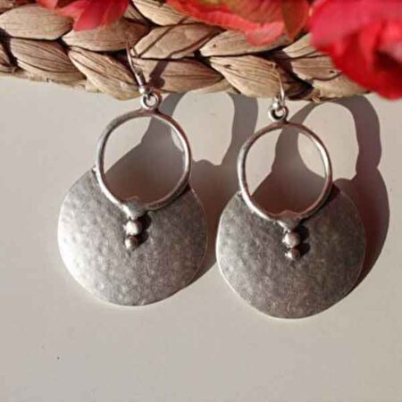 Silver Plated Bowl Earrings